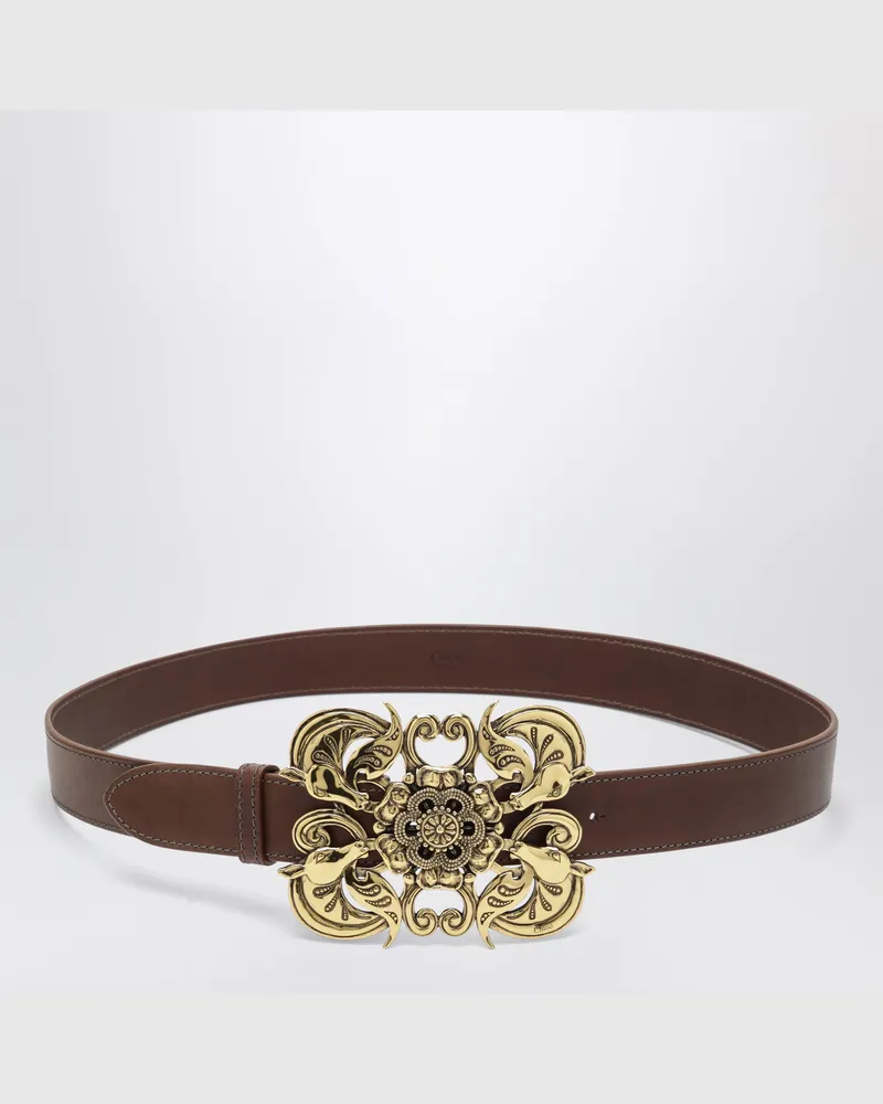 Chloé Brauner  Wild Medallion Gürtel Brown