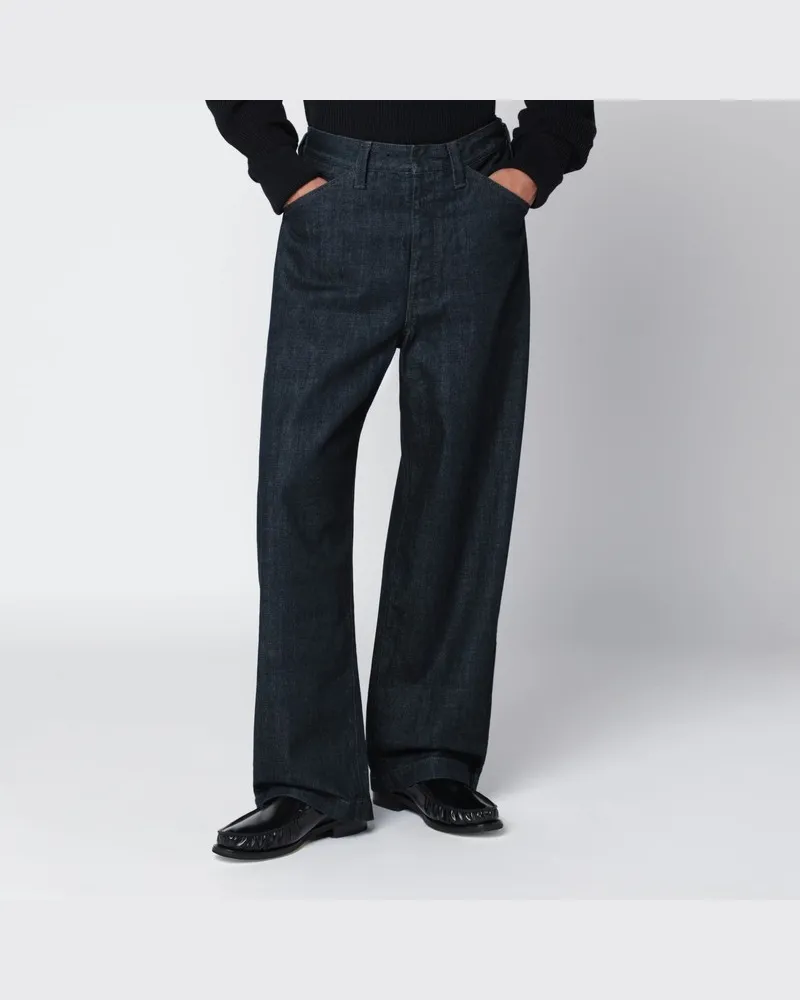 Christophe Lemaire Weite Jeans in Indigoblau Blau