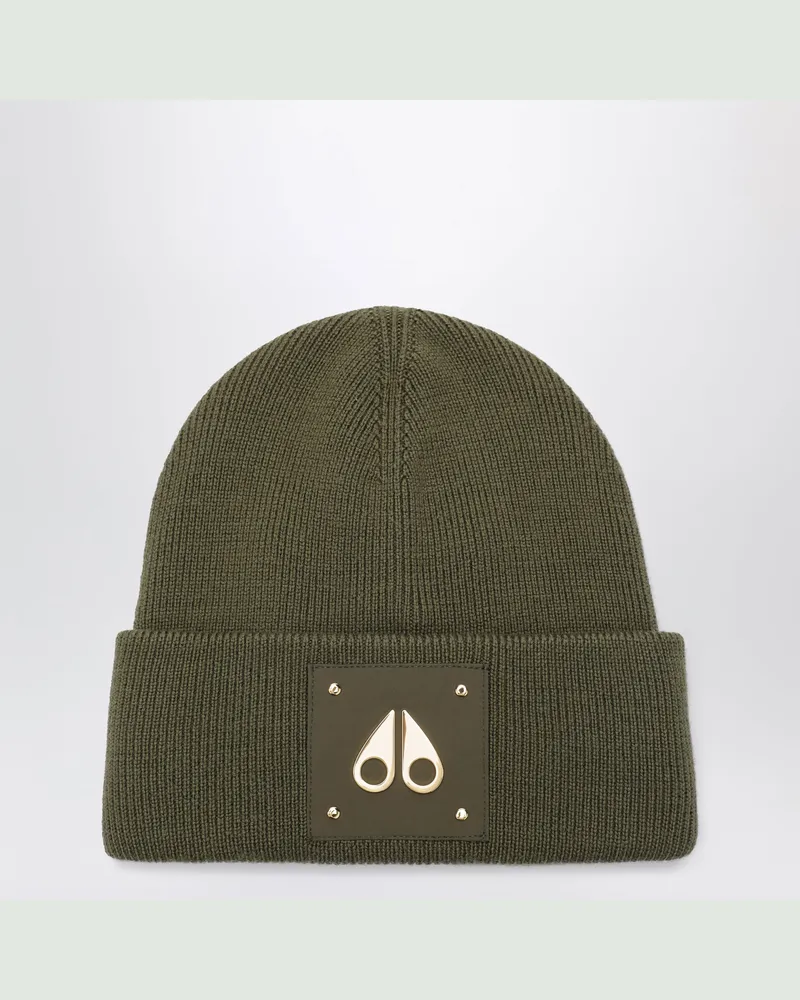 Moose Knuckles Gold Series Icon Grüne Wollmütze Green