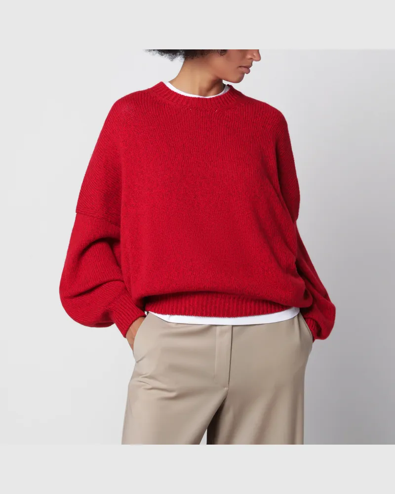 CORDERA Oversize-Pullover in Rot aus Merinowolle und Kaschmir Red