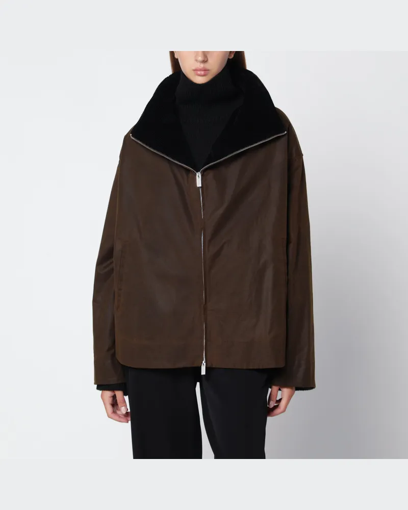Totême Braune Country-Jacke mit Reißverschluss Brown