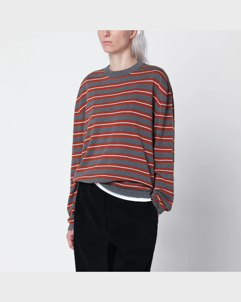 CORDERA Oversize-Pullover mit Streifen aus Bio-Baumwolle Multicolor