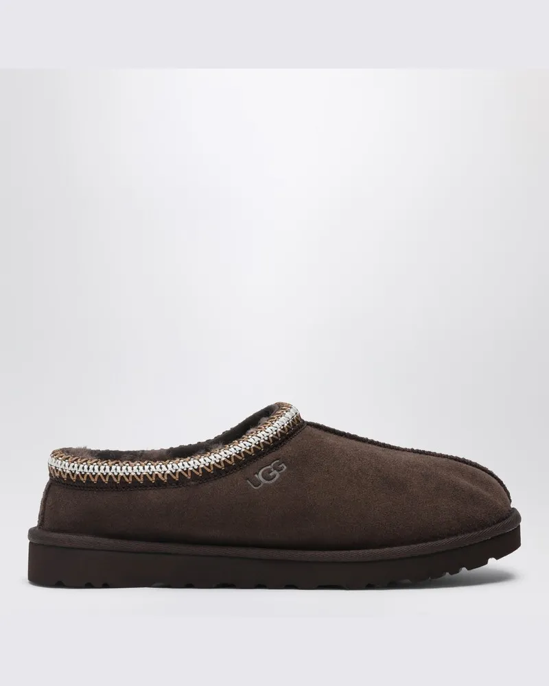 UGG Tasman kakaofarbene Leder-Slipper Braun