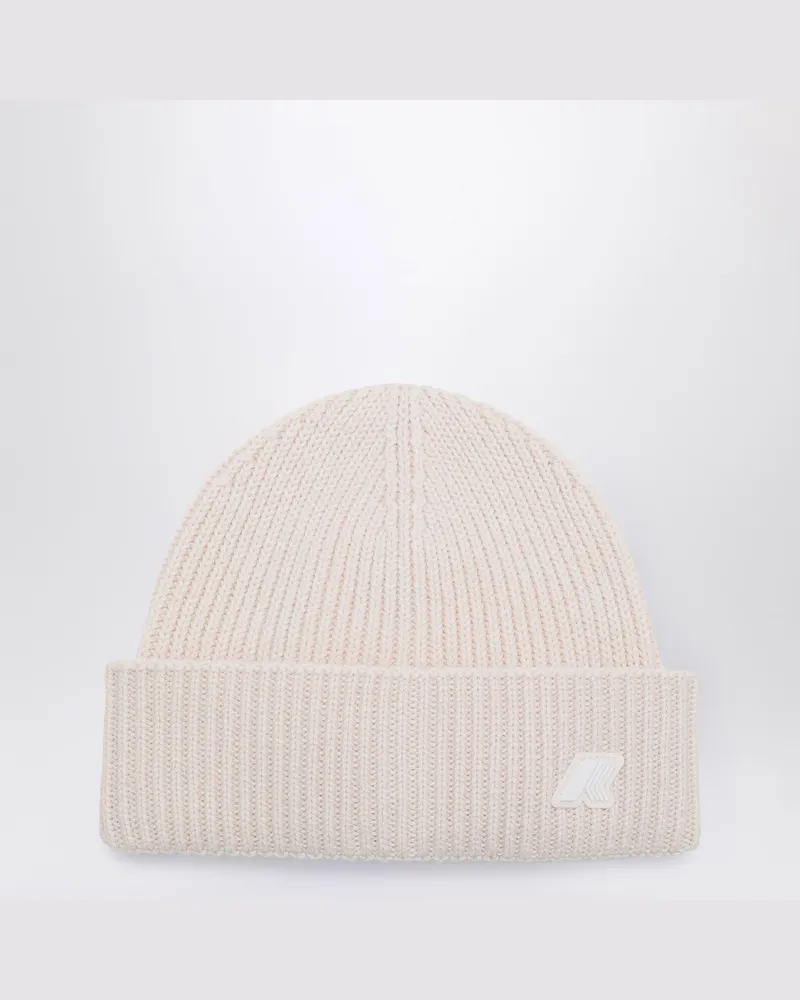 K-Way Brice-Mütze in Gardenia-Weiß Melange Pink