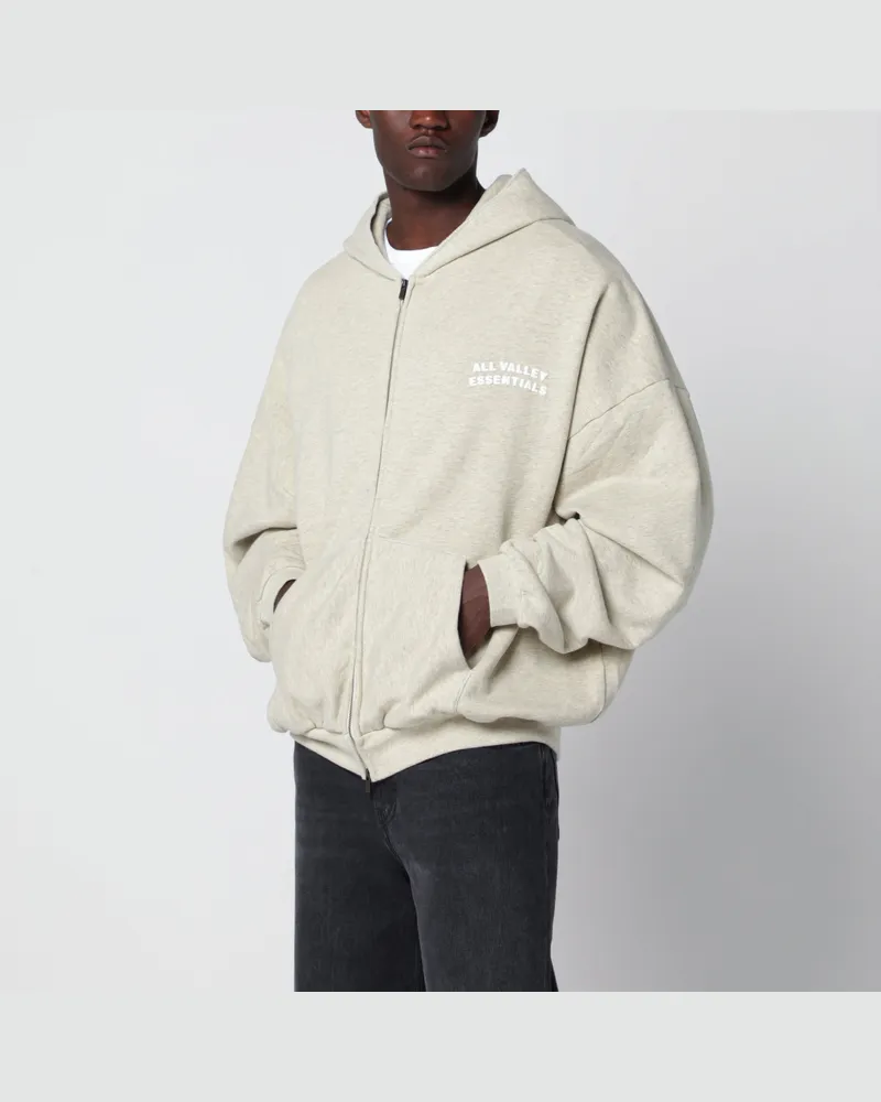 Fear of God Beige meliertes 90's Kapuzen-Sweatshirt mit Reißverschluss Beige