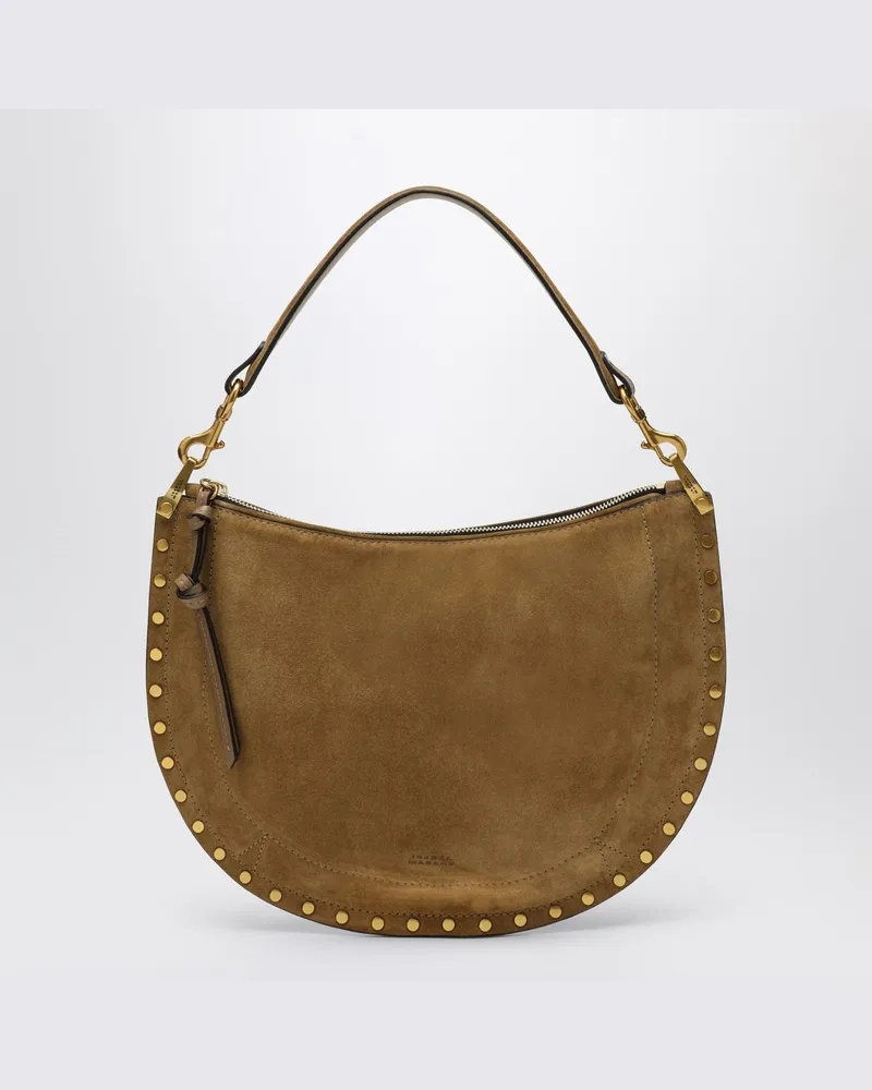 Isabel Marant Borsa Oskan Soft mit Reißverschluss in Wildlederfarbe Taupe Beige
