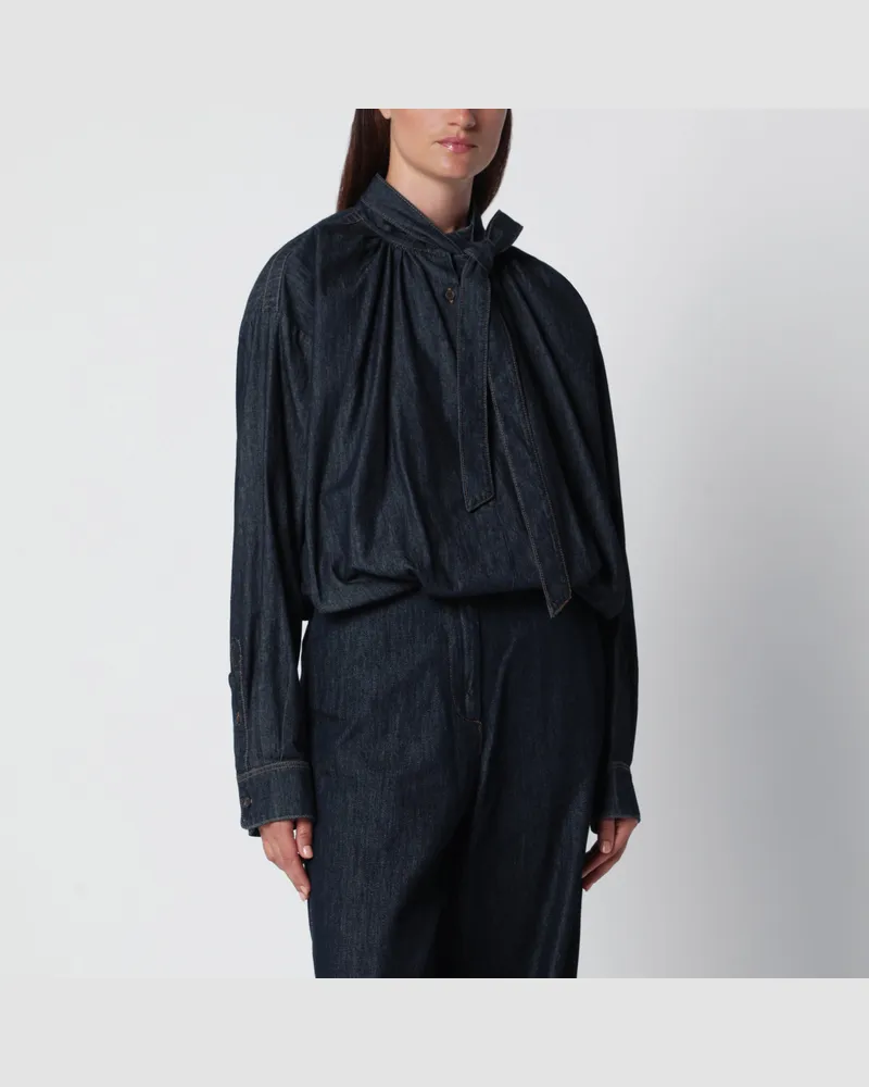 Dries van Noten Dunkelindigofarbenes Jeanshemd Blue