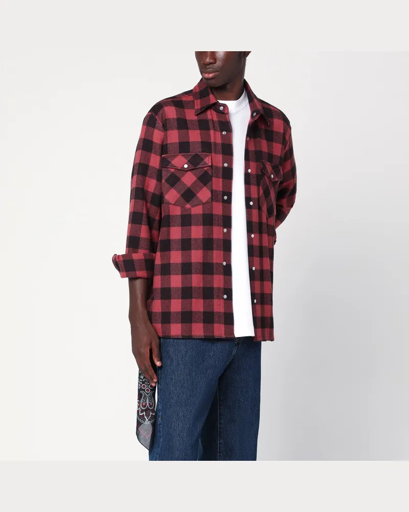 Destin Antike rosa karierte Wollhemd 