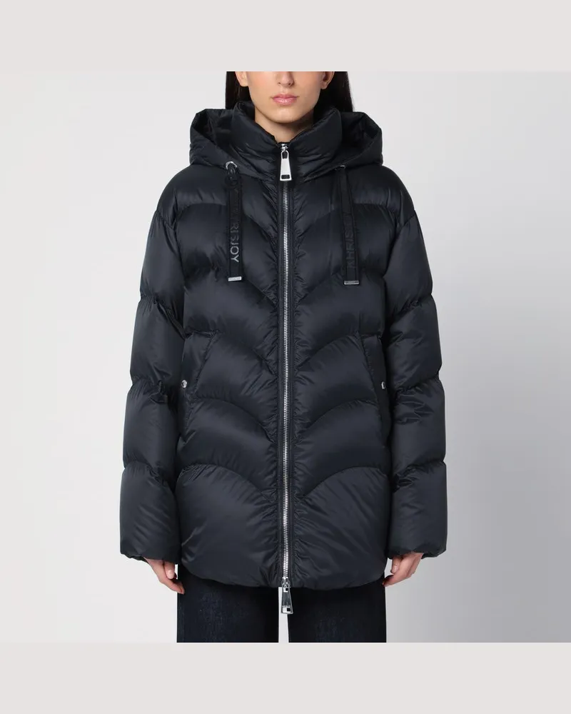 KHRISJOY Gefütterter schwarzer Parka Hug Schwarz