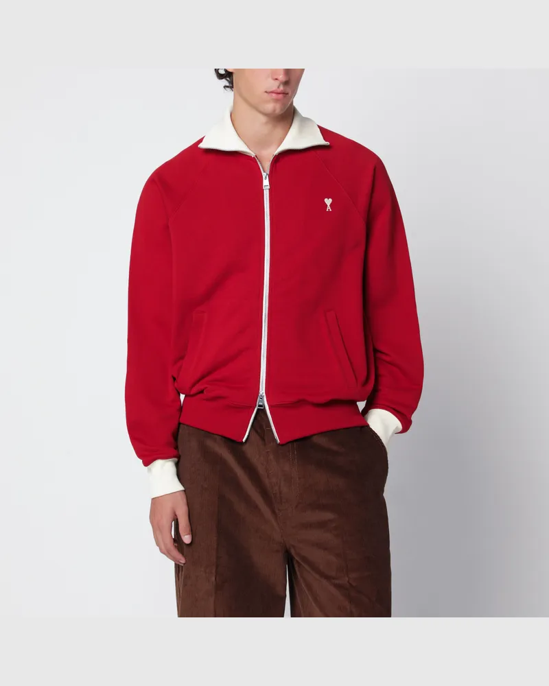 AMI Paris Rubinrotes Baumwoll-Sweatshirt von Ami de Caur Red