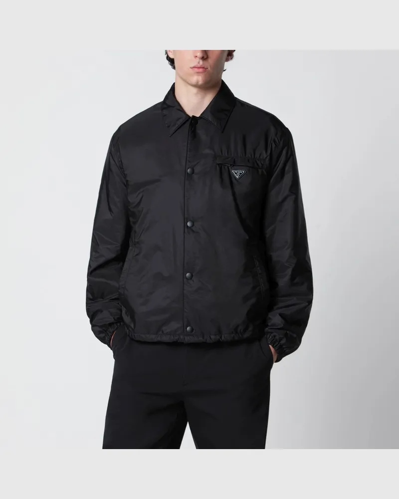 Prada Schwarze Re-Nylon Blousonjacke Schwarz