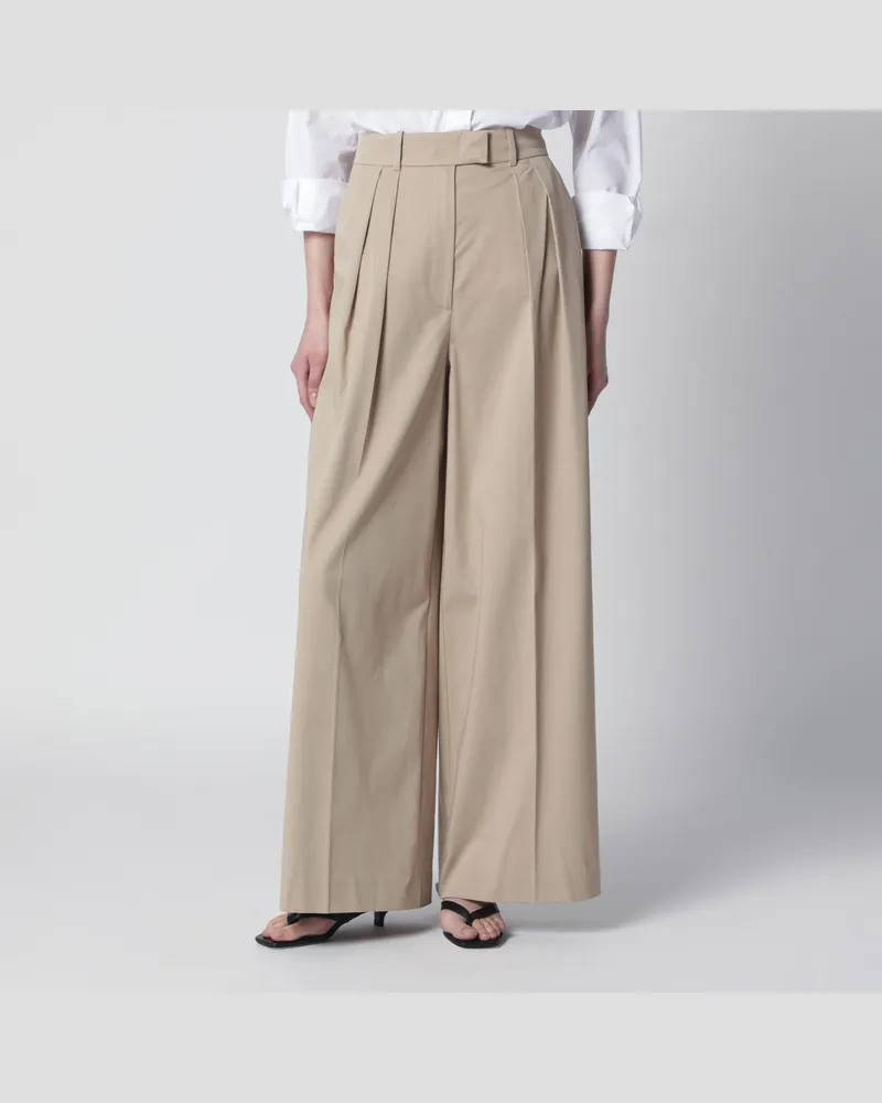 Anine Bing Beige Lou Hose mit Bügelfalten 