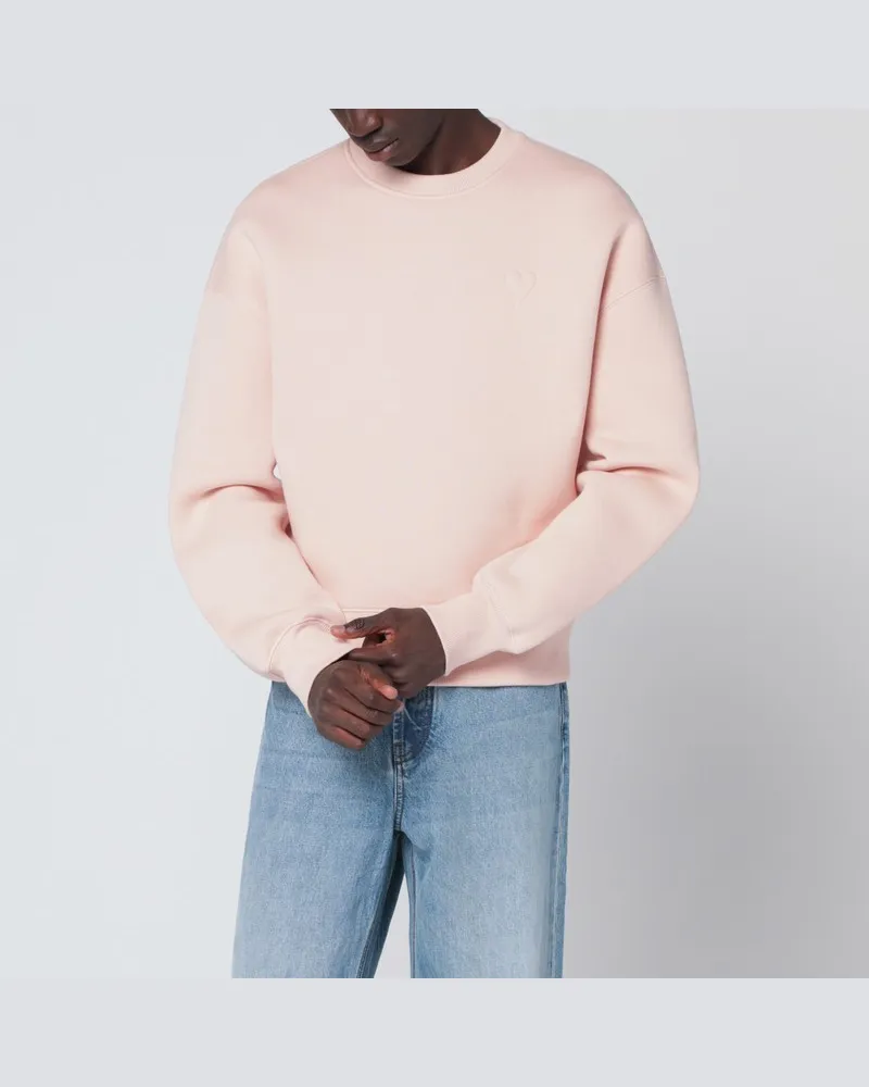 AMI Paris Puderrosa Ami De Coeur Sweatshirt Beige