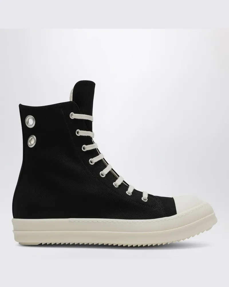 DRKSHDW by Rick Owens Schwarze Sneakers aus Denim mit Ösen Schwarz