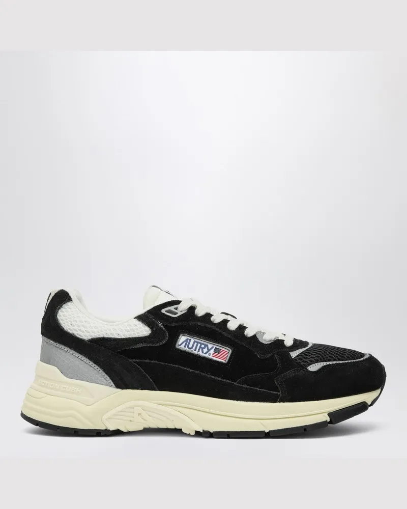 AUTRY Hyperway-Sneaker aus schwarzem Mesh und Samt Schwarz