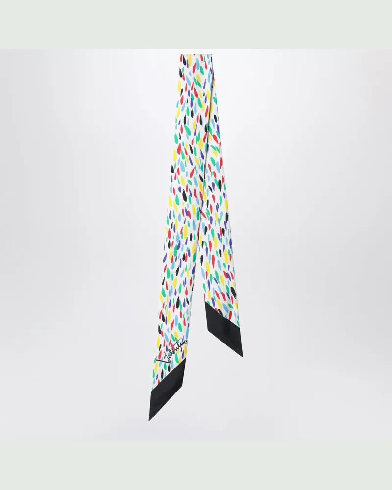 Valentino Garavani Silk bandeau scarf with multicolor print Multicolor