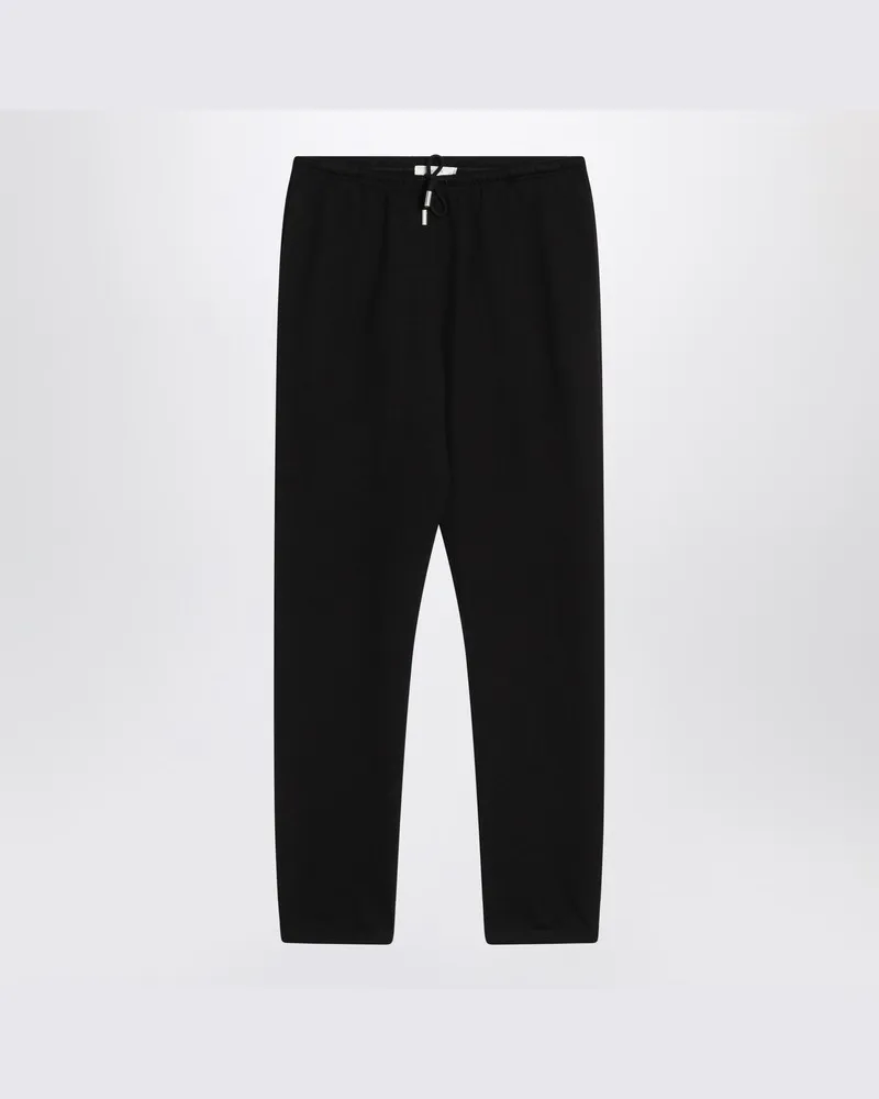 The Row Teo Schwarze Hose aus Baumwolle und Kaschmir Schwarz