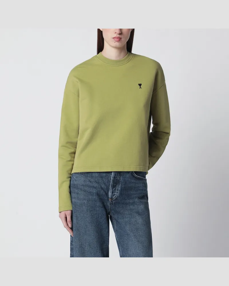 AMI Paris Ami de Coeur Sweatshirt in Matchagrün Green