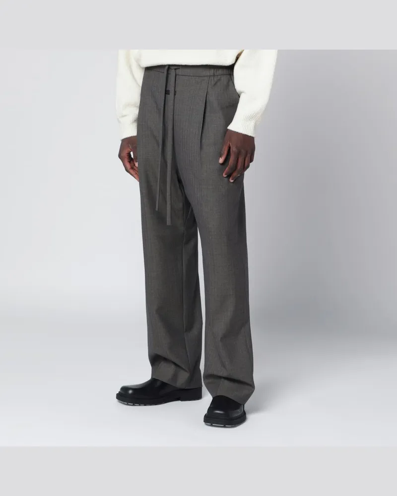 Fear of God Graue Wollhose mit Kordelzug Grau