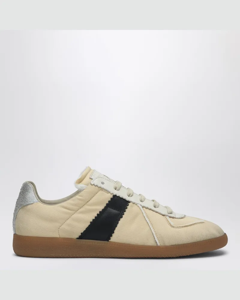 Maison Margiela Flacher Sneakers Replica vintage-gelb/schwarz Black