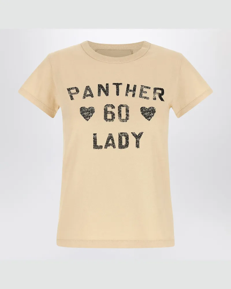 Valentino Garavani Panther Lady T-Shirt in Birkenfarbe Black
