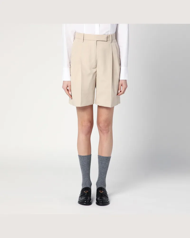 Thom Browne Khakifarbene Bermudashorts aus Baumwollgemisch Green