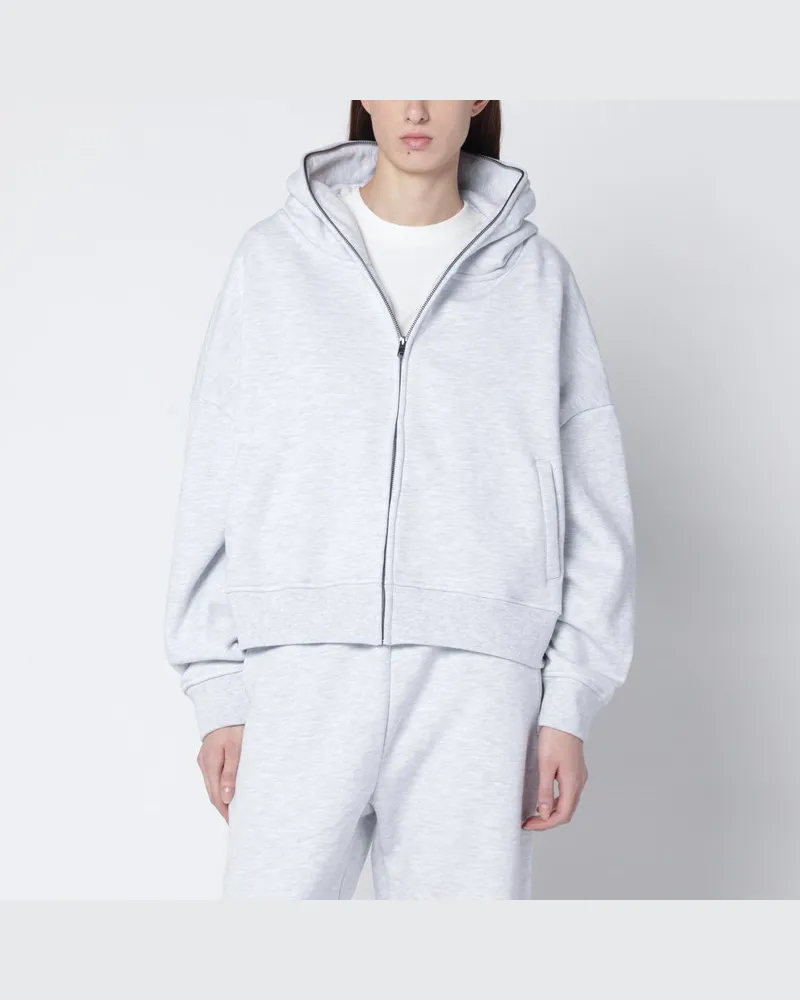 Entire Studios Hellgraues Sweatshirt mit Reißverschluss Grau