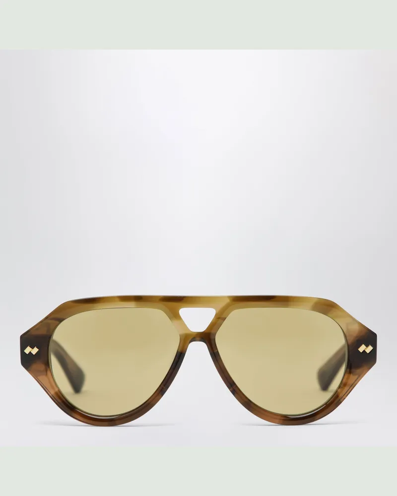 Bottega Veneta Aviator-Sonnenbrille Dizzy aus Acetat in Havana/Braun Brown