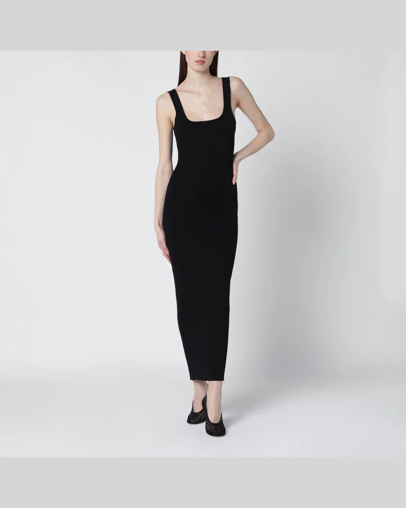 Entire Studios Eng anliegendes schwarzes Kleid aus Viskosejersey Black