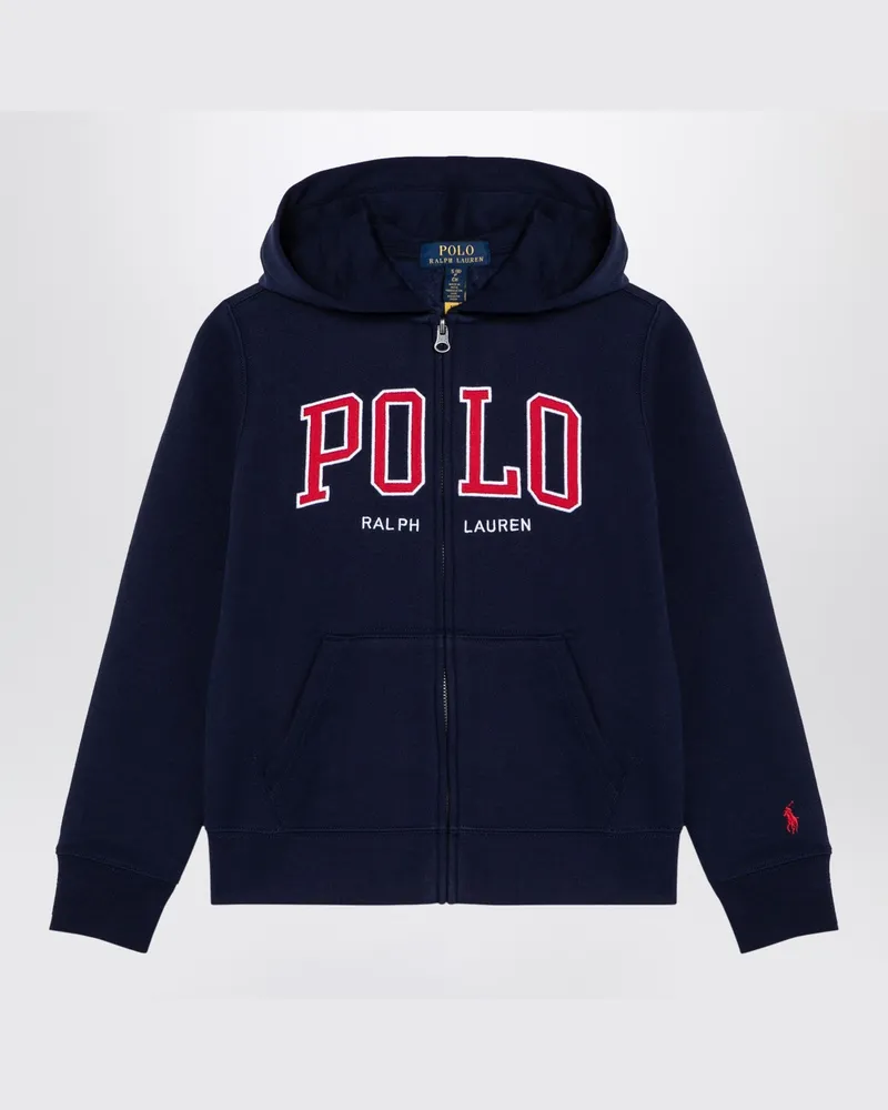 Ralph Lauren Marineblauer Hoodie aus Baumwollgemisch mit Logo Blue