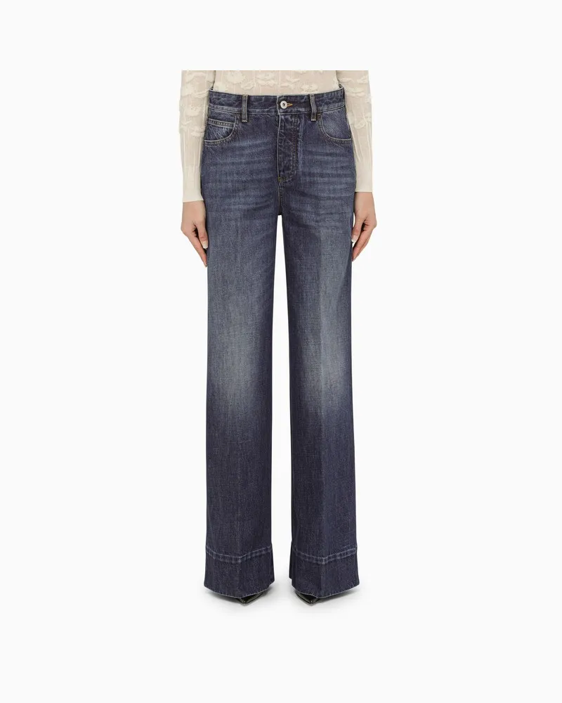 Bottega Veneta Blaue weite Denim-Jeans Blau