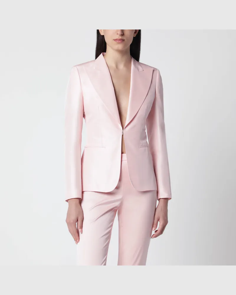 Gucci Jacke aus rosa Seiden-Faille Pink