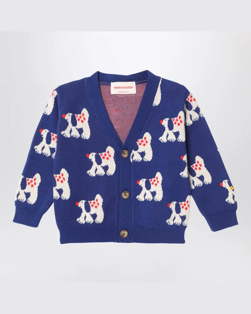 BOBO CHOSES Marineblaue Strickjacke Fairy Dog Blau