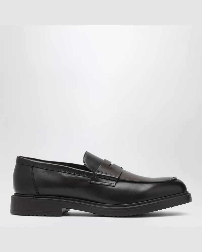 Doucal´s Dunkelbrauner Loafer mit Riemchen Brown
