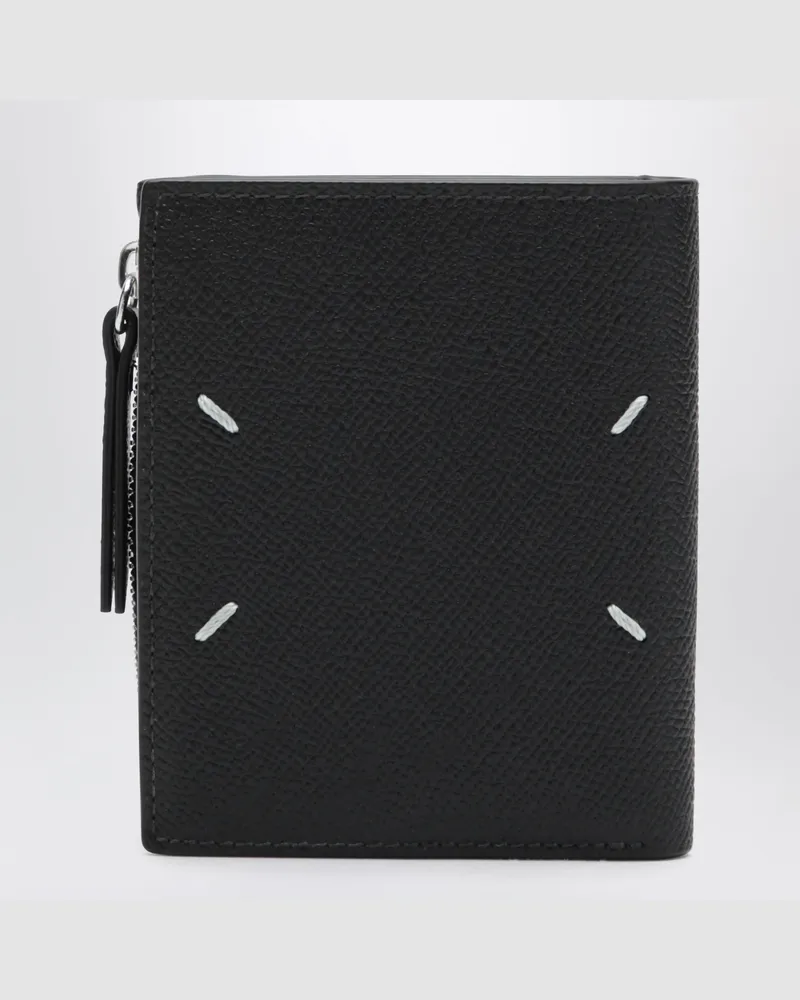 Maison Margiela Schwarze Four Stitches Geldbörse Black