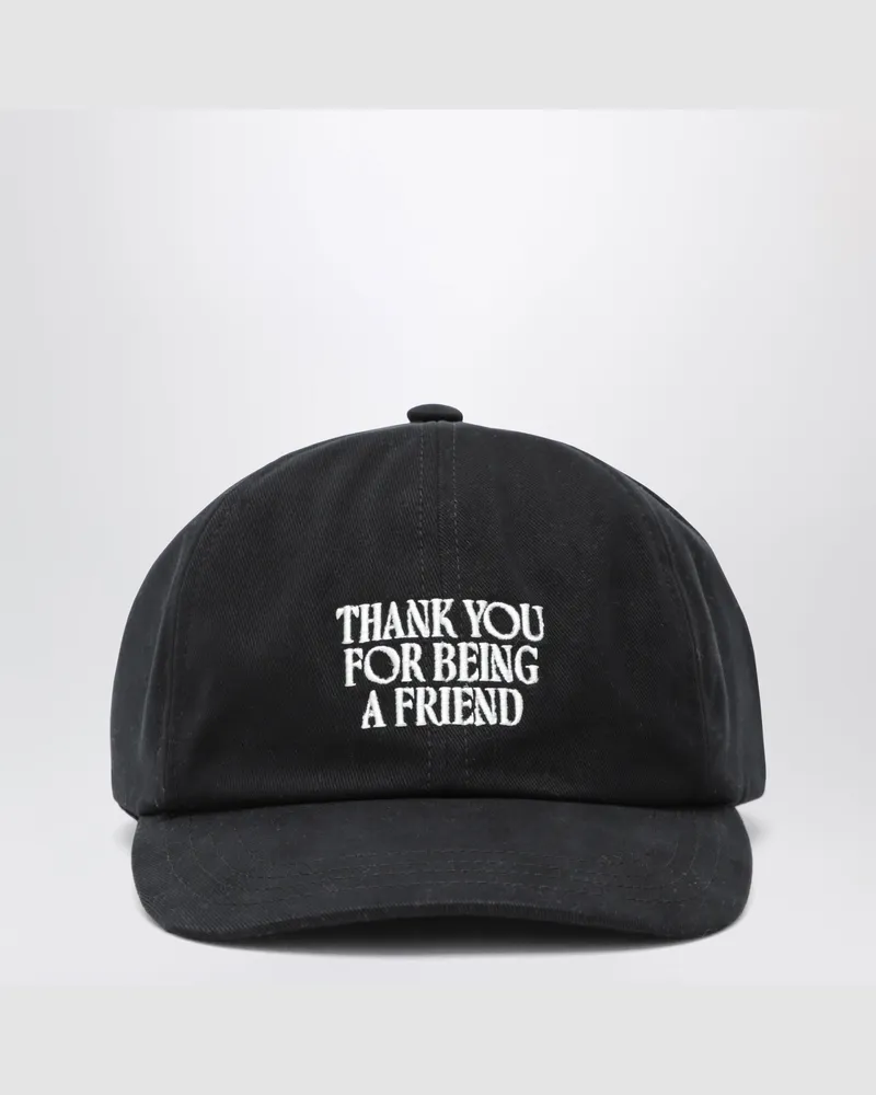 AMI Paris Schwarze Baseballkappe Thank You For Being A Friend Black