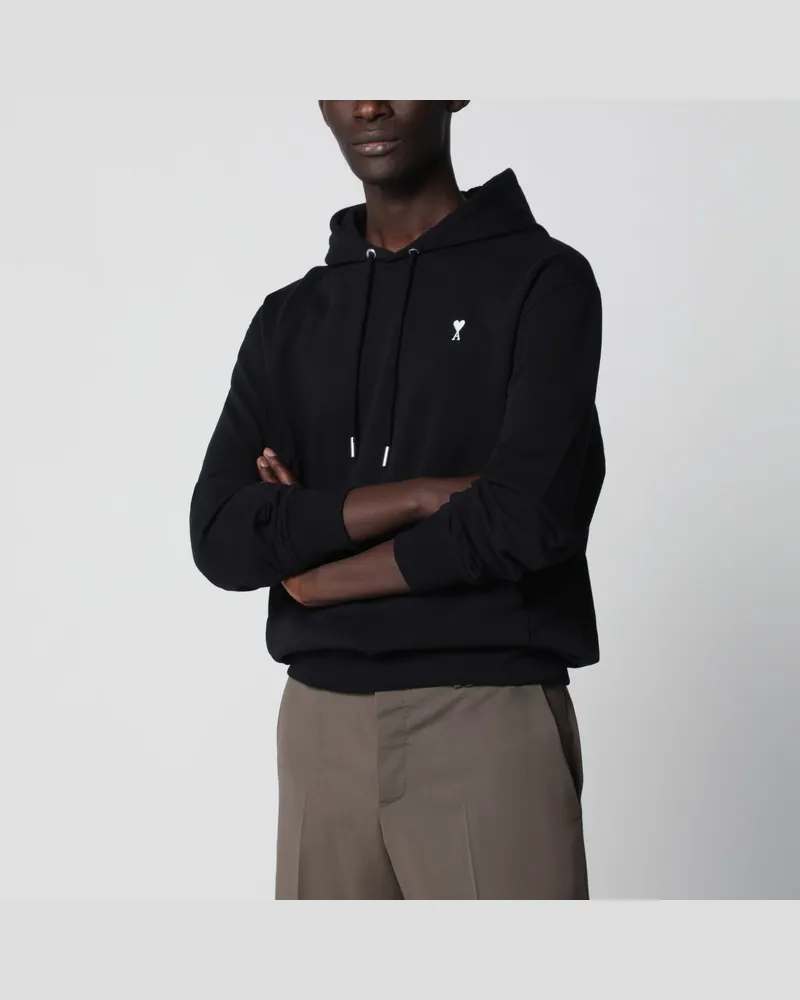 AMI Paris Schwarzer Ami De Coeur Hoodie Black