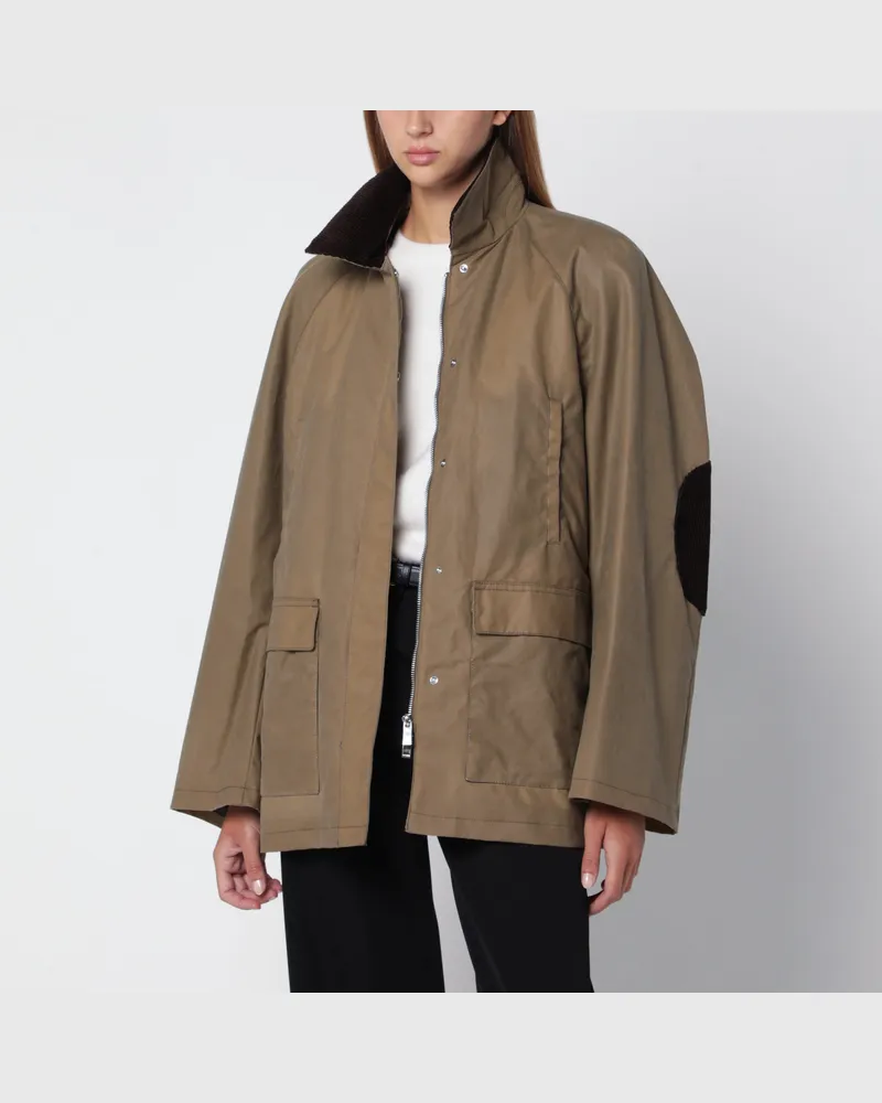Totême Desert-beige Country-Jacke aus gewachster Baumwolle Beige