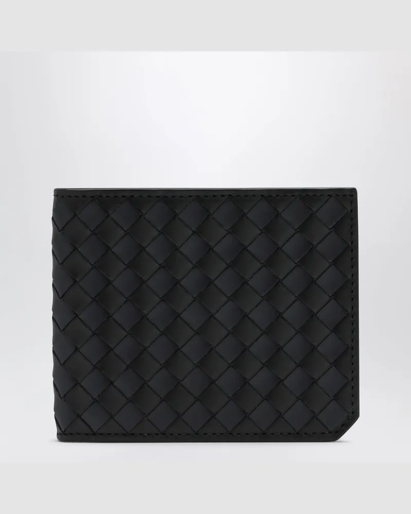 Bottega Veneta Kleines Intrecciato Portemonnaie Black/Midnight Multicolor