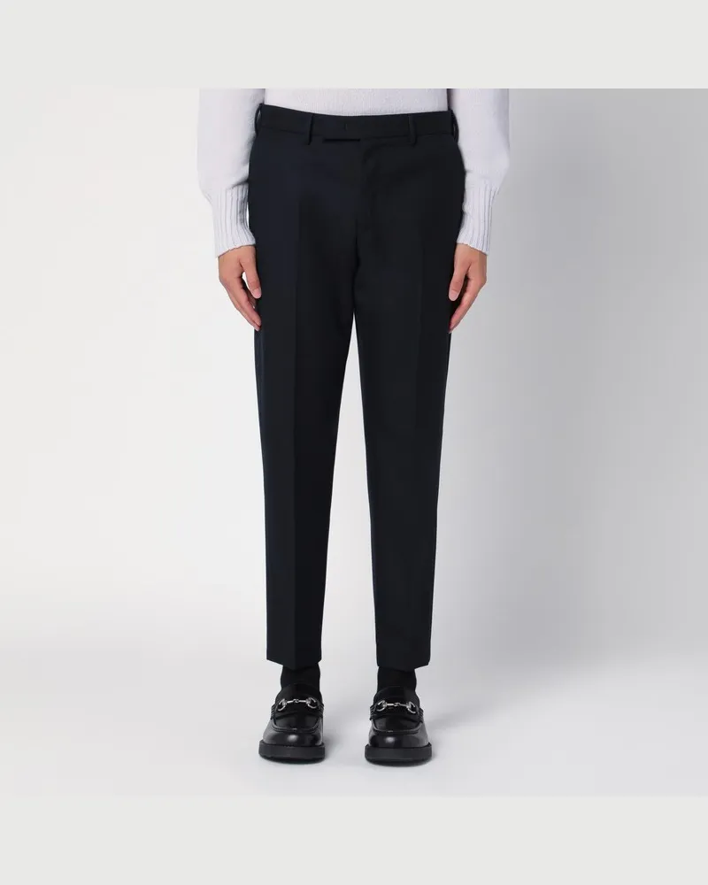 PT TORINO Marineblaue Hose aus Schurwolle