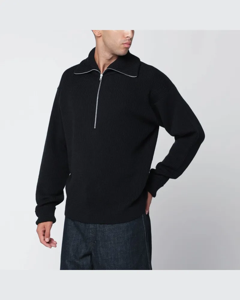 Christophe Lemaire Anthrazitgrauer Cardigan aus Wollmischung Grau