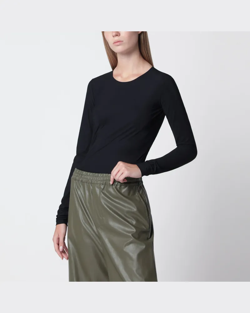 Maison Margiela Schwarzer Body aus Lycra-Jersey Black