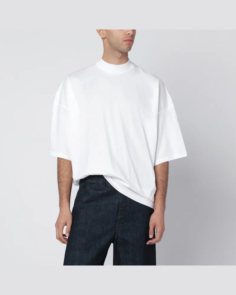 Jil Sander Weißes Oversize-T-Shirt aus Baumwolle White