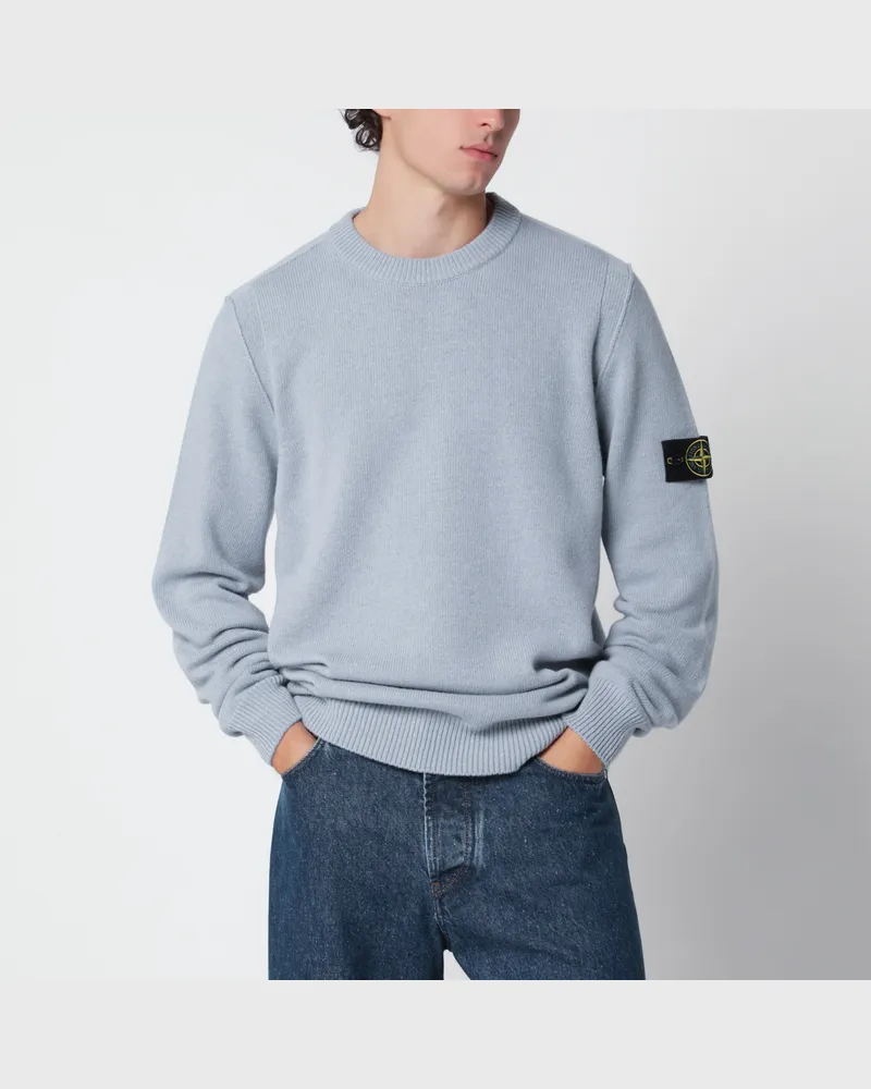 Stone Island Ash grey sweater in wool blend Grey