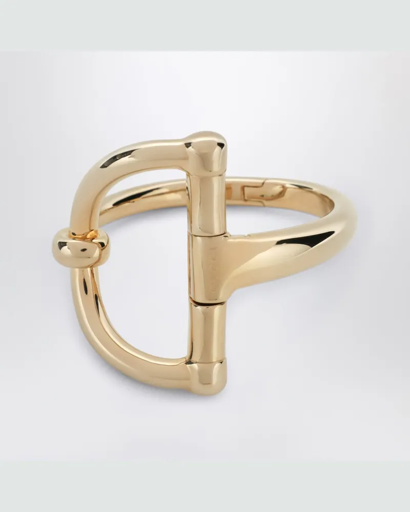 Gucci Goldenes Armband mit halbem Gebiss Metal