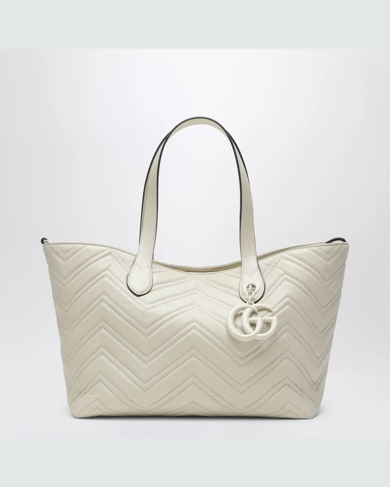 Gucci GG Marmont Shopping Bag mittelgroß elfenbein White