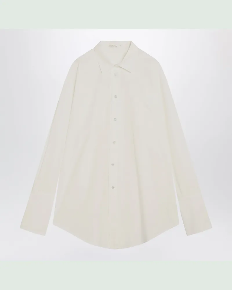 The Row Weiße Ment-Baumwollbluse White