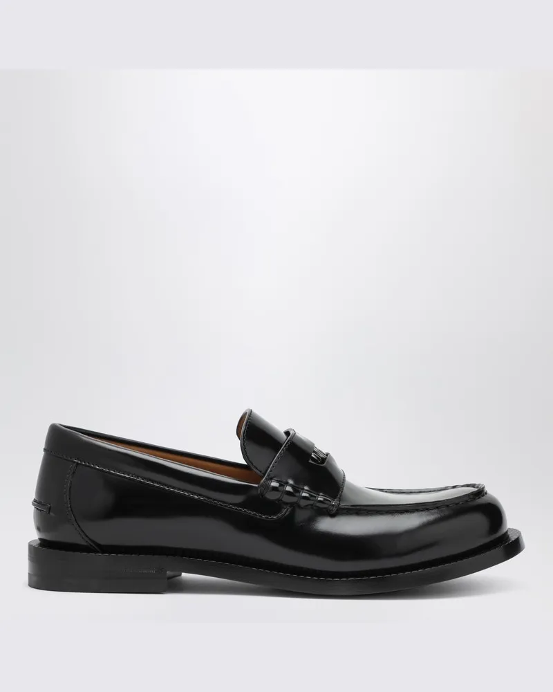Gucci Schwarzer Loafer mit abnehmbarem GG-Detail Schwarz