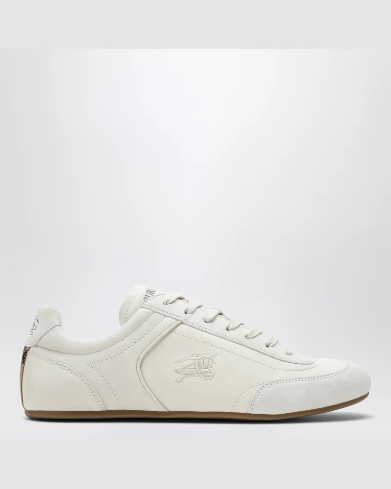 Burberry Beigefarbene Knight Runner Sneaker aus Leder Beige