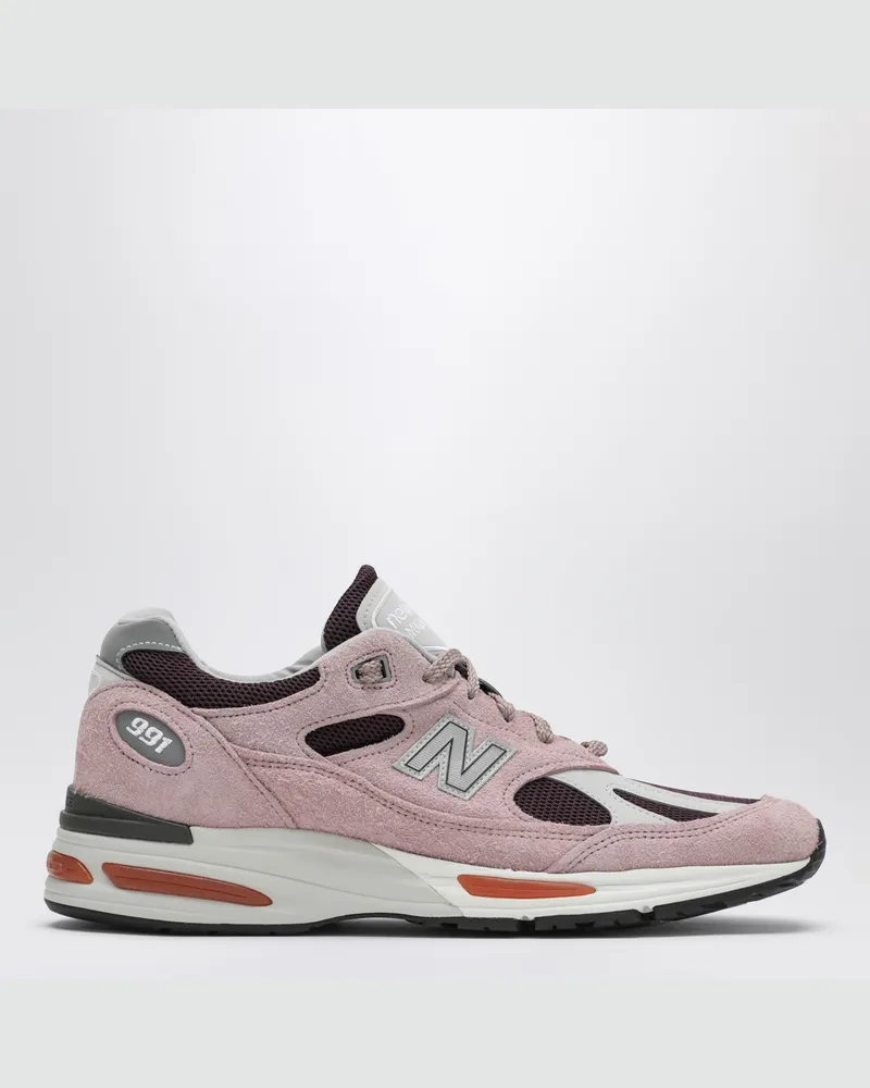 New Balance Sneaker Made in UK 991v2 blau navy/weiß Pink
